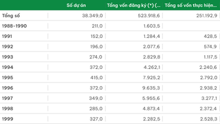 Đầu tư trực tiếp của nước ngoài được cấp giấy phép thời kỳ 1988 - 2025